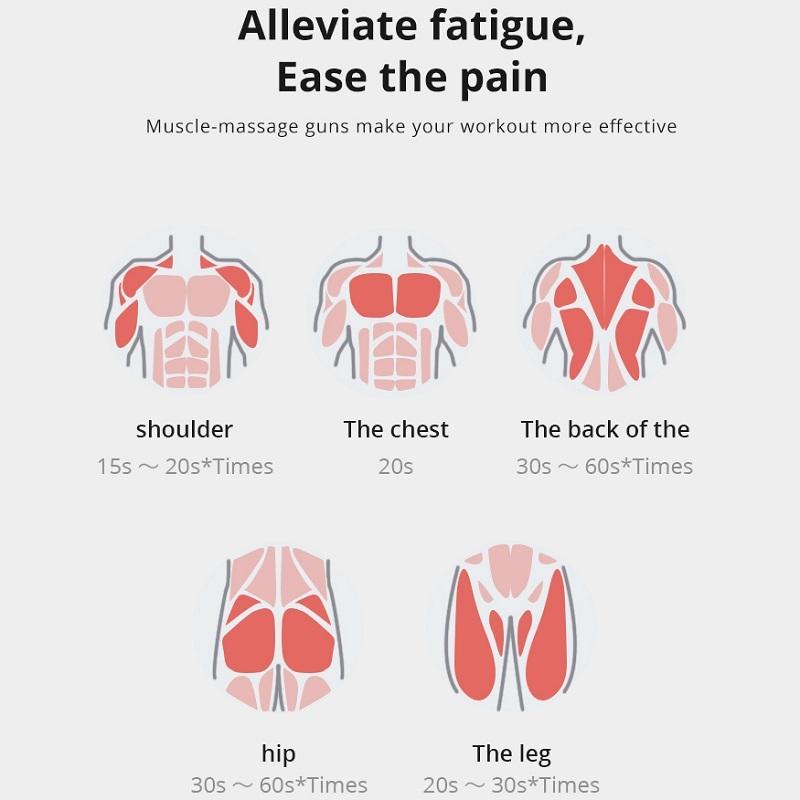 Silver Gray Muscle Vibration Massager - Fitness Massage Gun-1915196531326193668