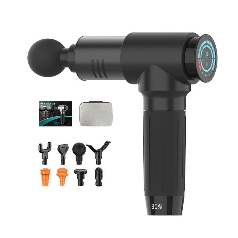 30-Speed Black Muscle Vibration Massager For Fitness Massage-1915196513781420038