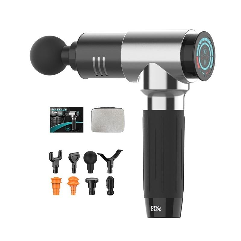 30-Speed Silver Muscle Vibration Massager For Fitness Massage-1915196516209922048