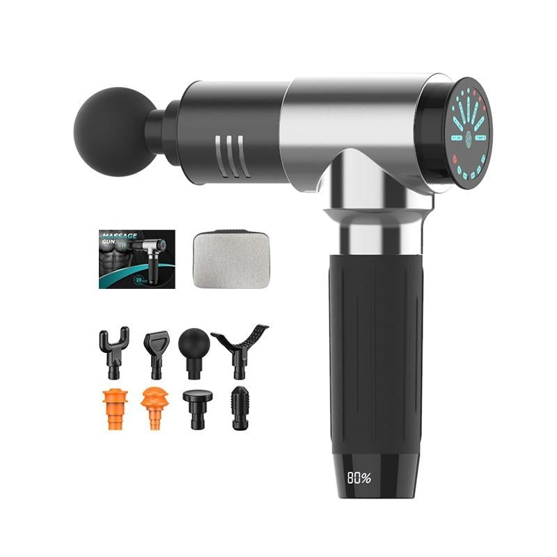 7-Speed Fascia Muscle Massager With Vibration For Fitness - Silver-1915196516960702464