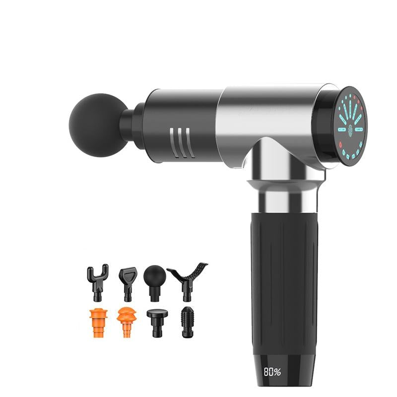 7-Speed Fascia Muscle Massager With Vibration For Fitness - Silver-1915196516960702471