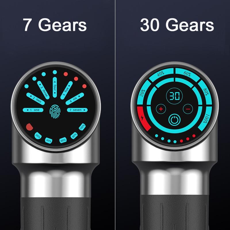 7-Speed Fascia Muscle Massager With Vibration For Fitness - Silver-1915196516960702465