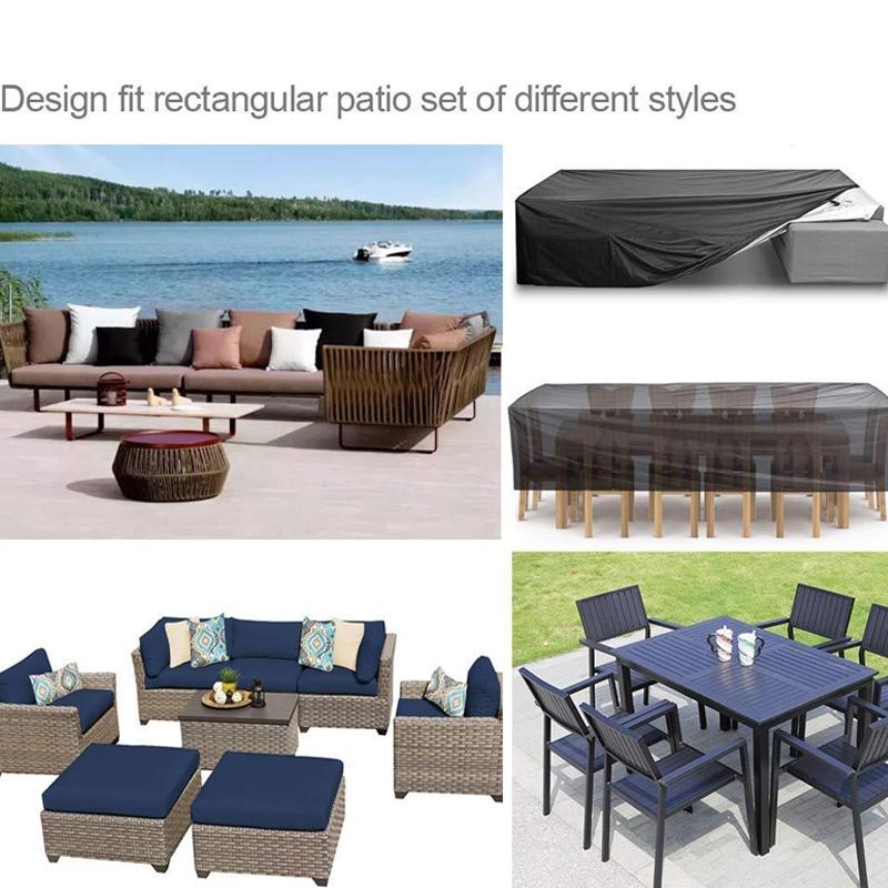 Waterproof Outdoor Furniture Cover - 210X110X70Cm - Dustproof & Uv-Proof - Oxford Cloth - Black-1964932217473994756