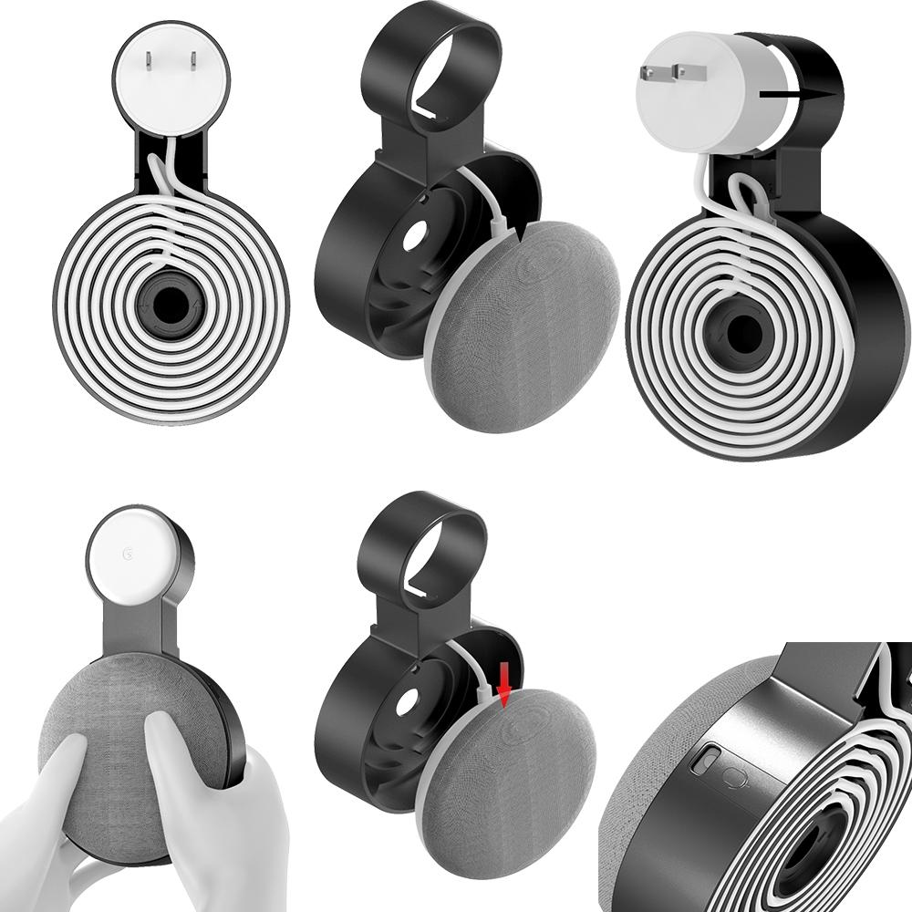 Google Nest Mini Wall Bracket With Cable Storage - White-1962691921080094725