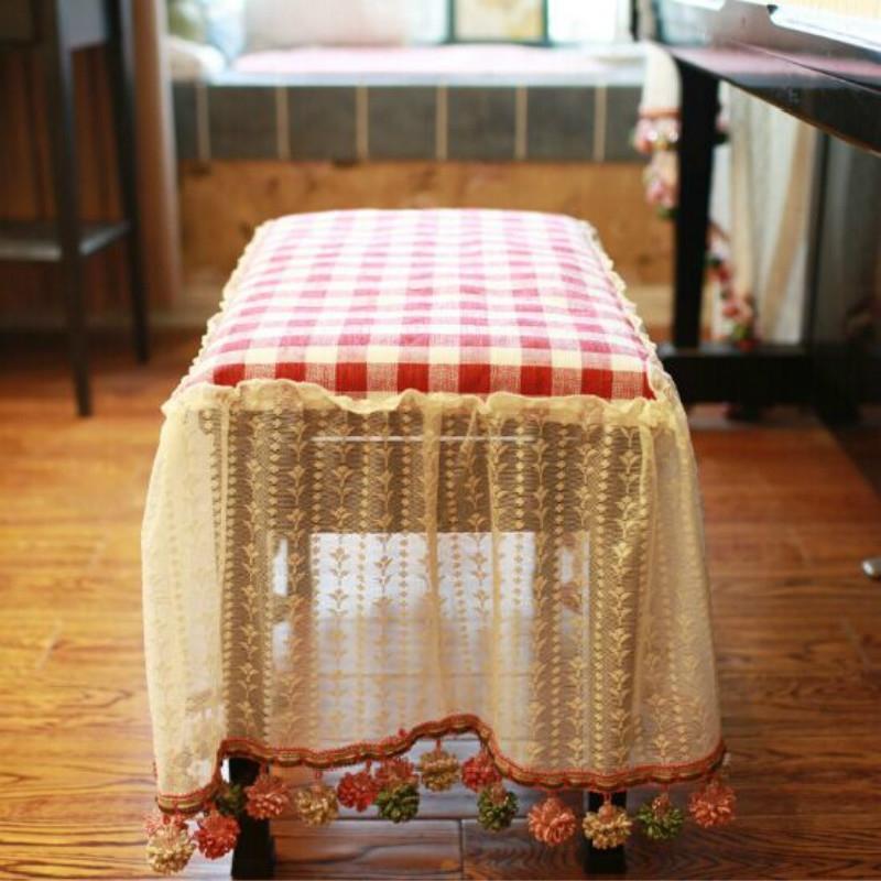 Lace Embroidered Piano Dust Cover - 60×36Cm-1915198138528960517