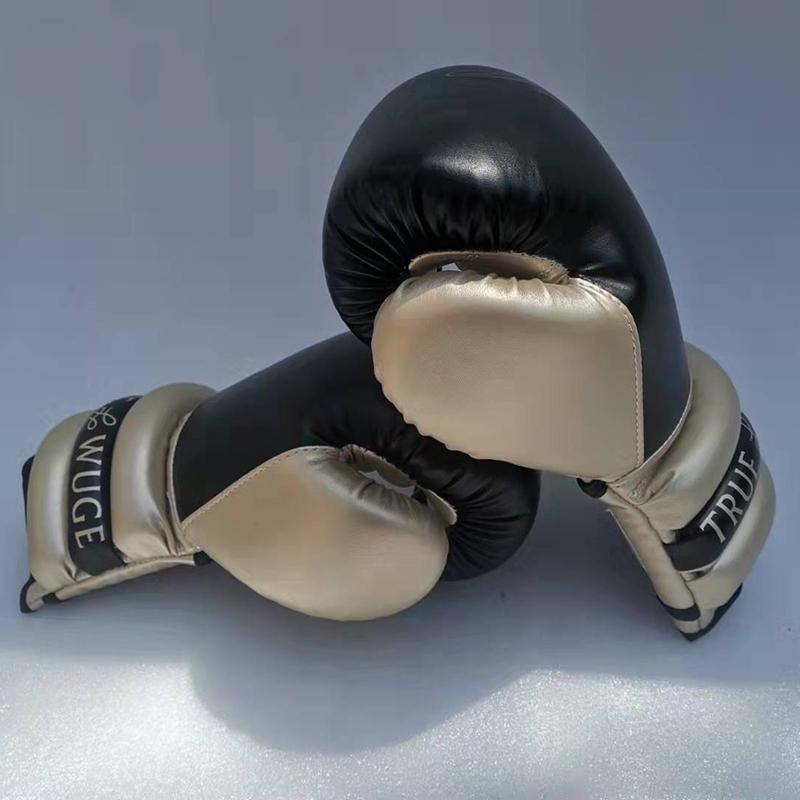 Half Finger Boxing Gloves For Sanda And Free Fighting - Black / Gold-1915196893147828229