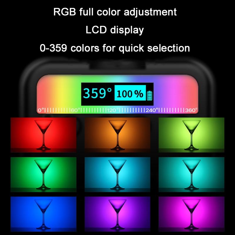 Small Led Video Fill Light For Vlogging And Photography - 6W Rgb Black-1964932207617380355
