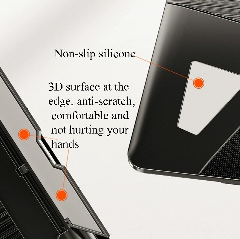 Portable Laptop Stand - Adjustable Height Foldable Heat Dissipation - Elegant Black-1964932180723503109