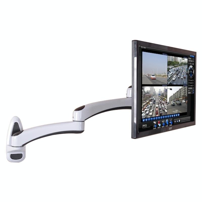 White Dual-Section Telescopic Monitor Stand - Wall-Mounted-1964932206040322055