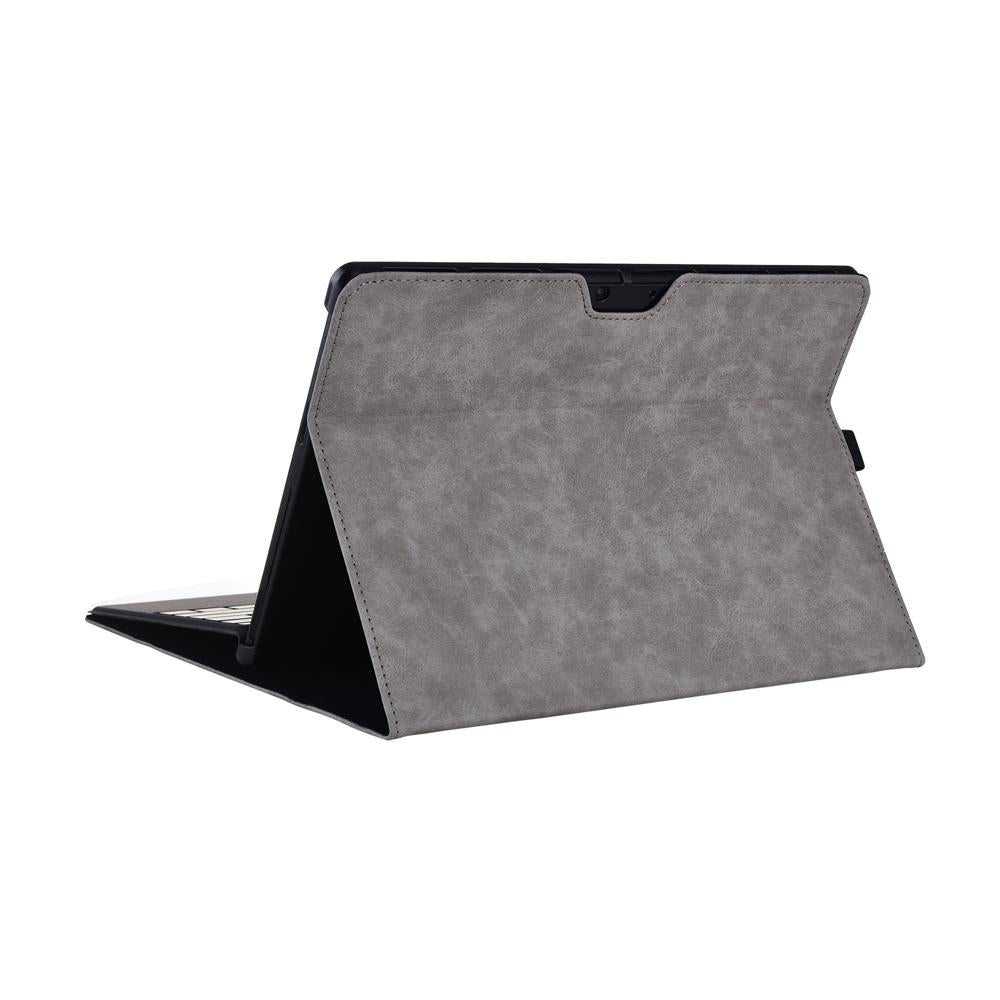 Light Gray Leather Tablet Case For Microsoft Surface Pro X With Power Bag - 13 Inch-1915198406859558915