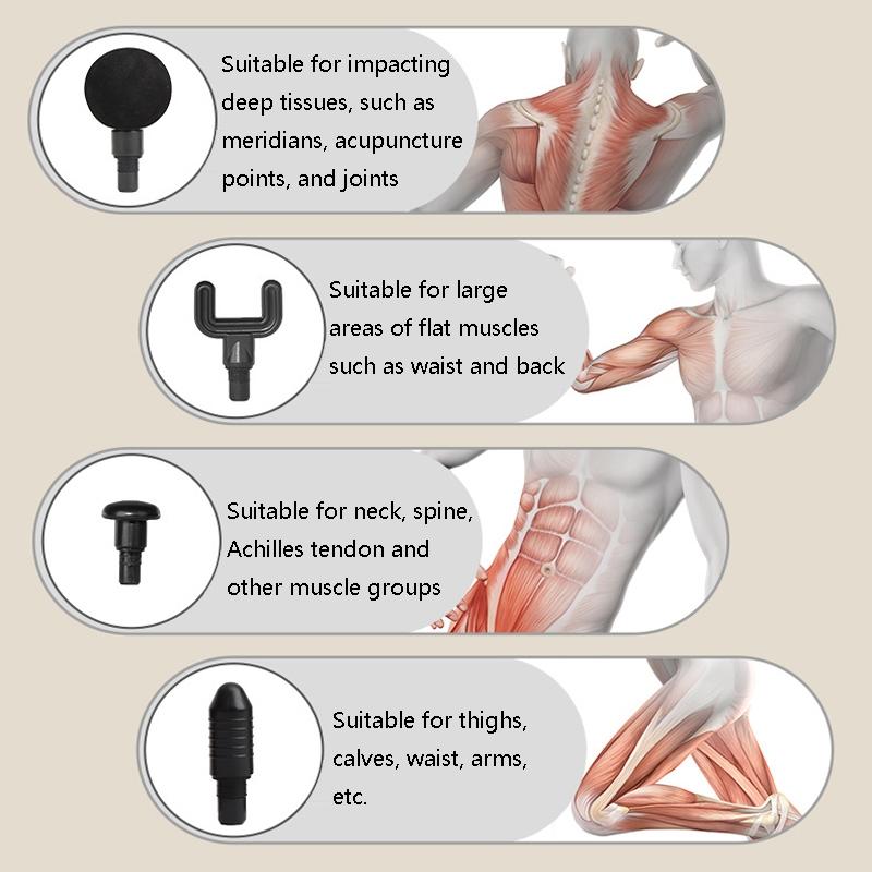 Mini Vibration Massage Gun - Brushless Grey-1915196919265759235