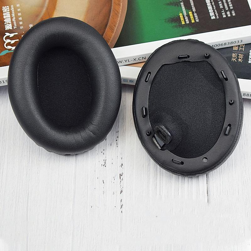 2-Pack Leather Earpads For Sony Wh-1000Xm4 - Black With Buckle-1915198123827924992
