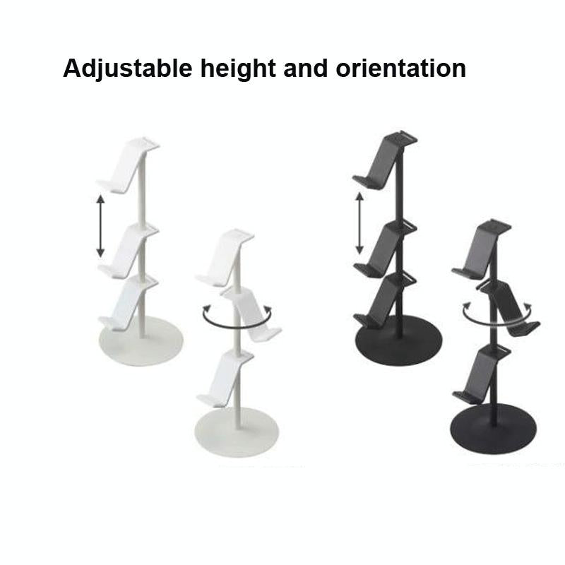 3-Tier Desktop Gamepad And Headphone Storage Rack - White-1915198262067990530