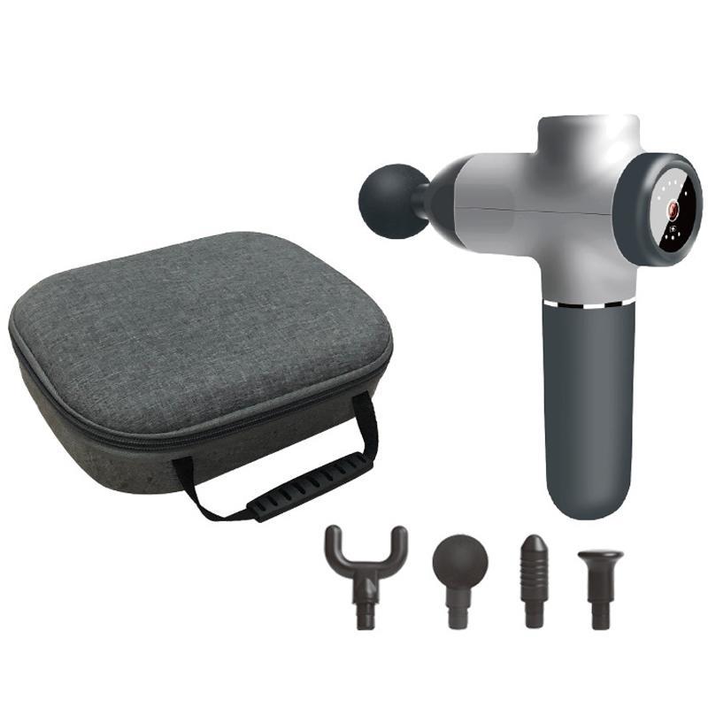 Portable Rechargeable Muscle Massager - Grey Handbag-1915196899451867142