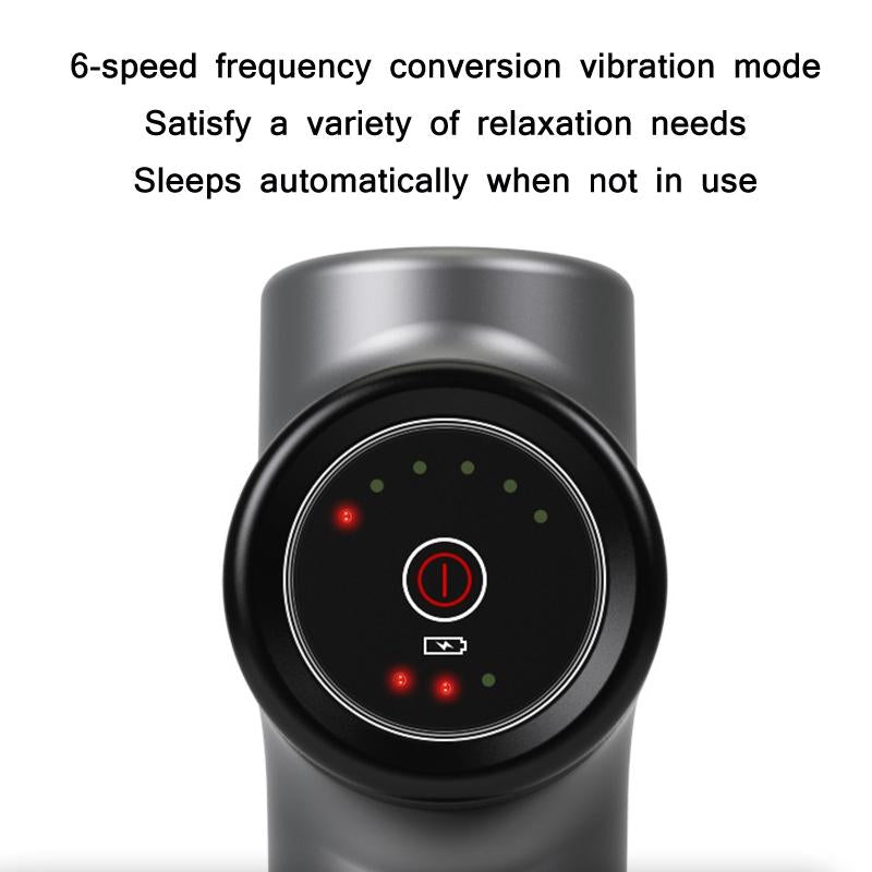 Portable Rechargeable Muscle Massager - Grey Handbag-1915196899451867139