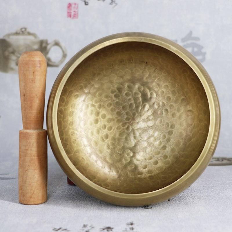 8.5Cm Copper Buddha Sound Bowl Set With Mat Stick & Bag-1915196644673064964