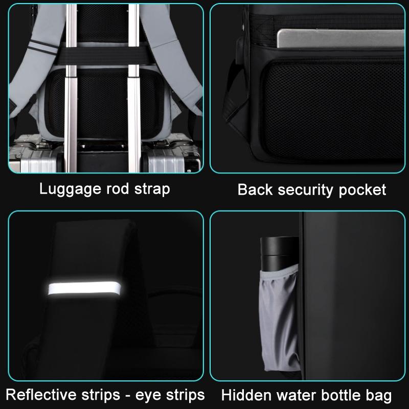 17.3 Silver Gaming Backpack With Hard Shell For Computers-1915197823524147202