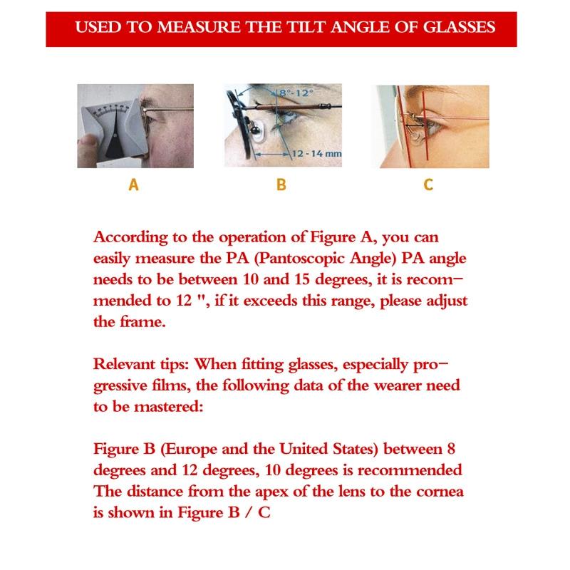 Angle Measuring Protractor For Glasses - Inclination Plate-1964932225501892613