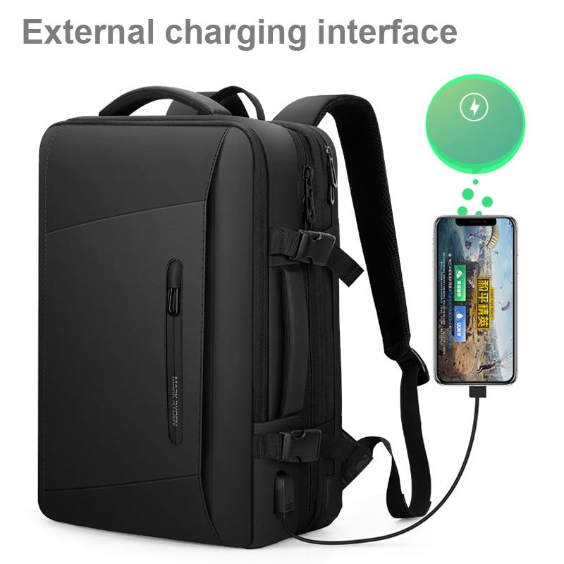 Large Capacity Oxford Cloth Backpack - 17.3 Inch Expansion Style For Men-1915198096447508485