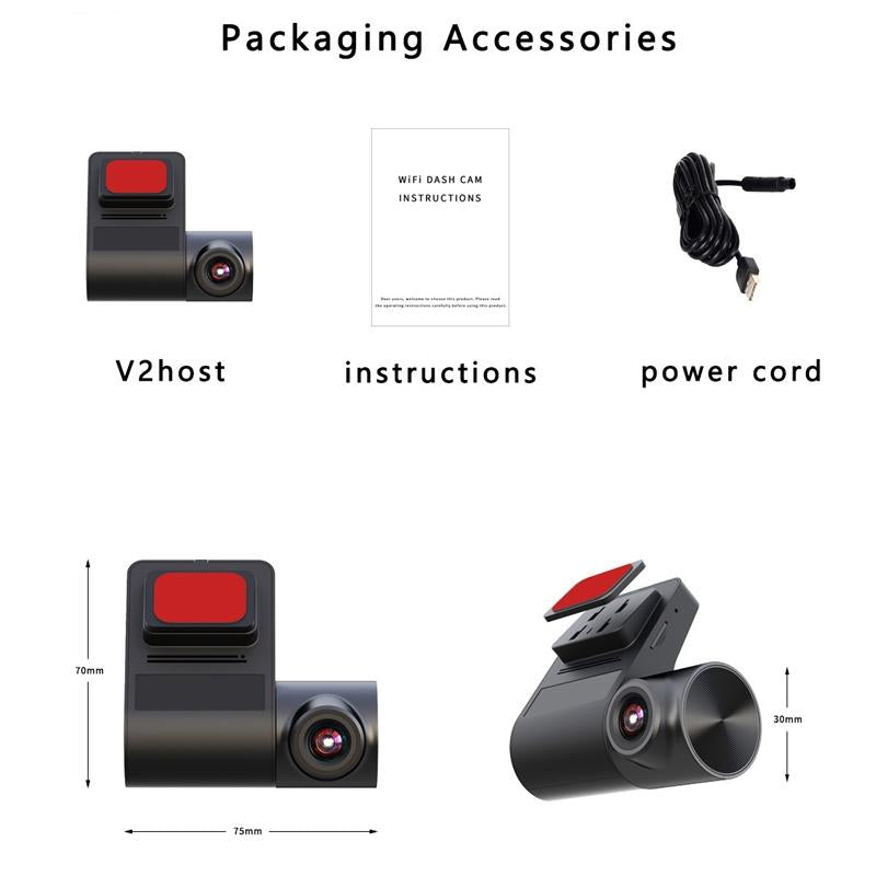 Hd Wifi Adas Driving Recorder With Usb Port-1964932324395192322