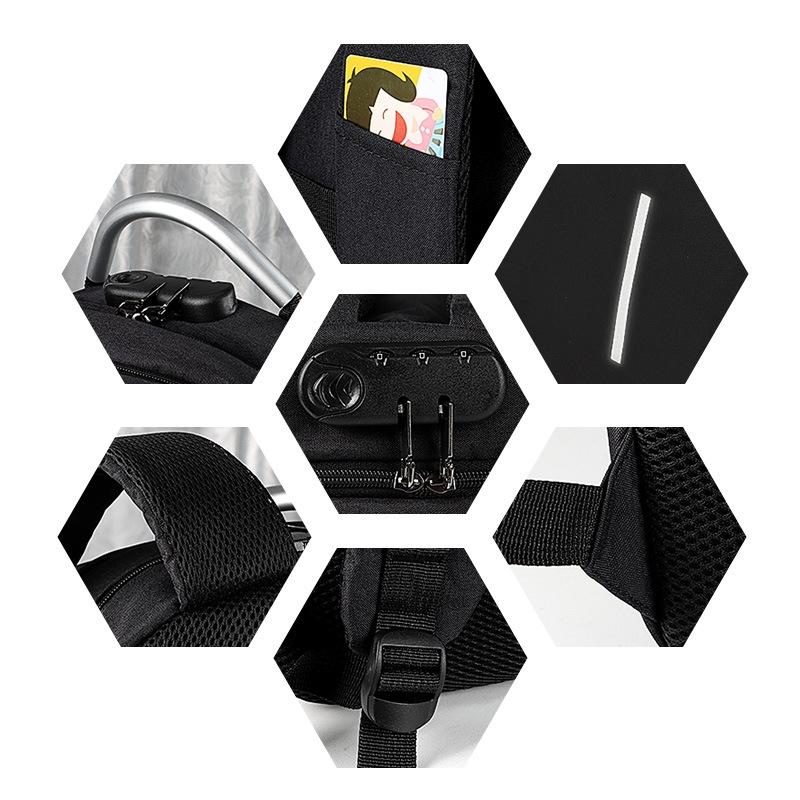 13-15.6 Inch Anti-Theft Laptop Backpack In Mysterious Black-1915196902975082501