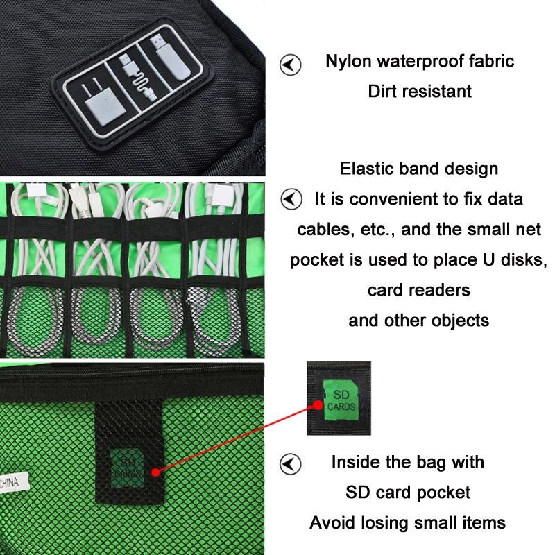 Portable Multifunctional U Disk Storage Bag For Mobile Phone Accessories - Pink-1964932301724979203