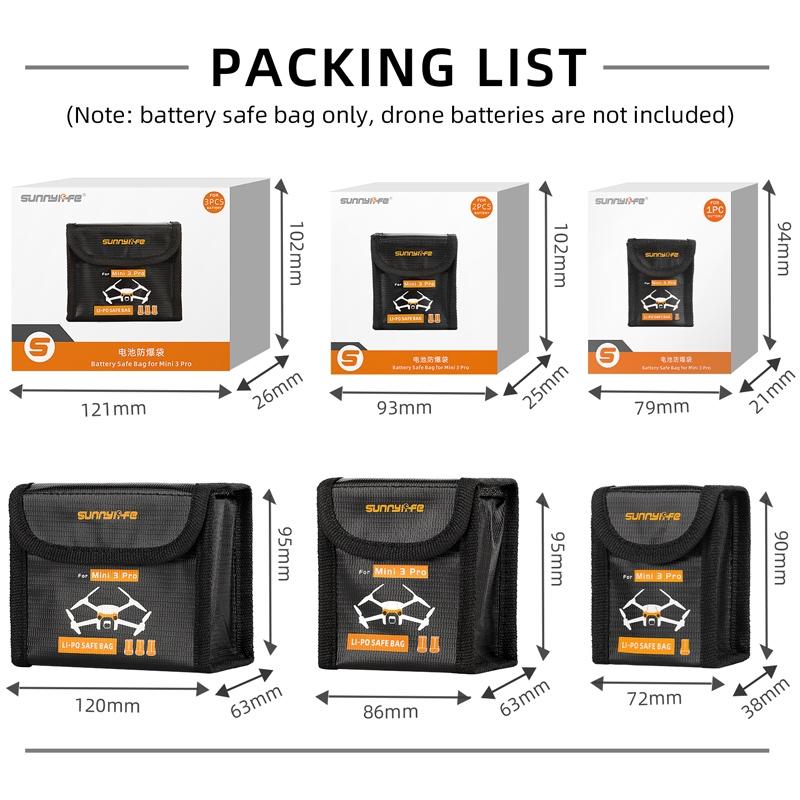 Explosion Proof Battery Bag For Dji Mini 3 Pro - Holds 1 Battery-1915198350270009346