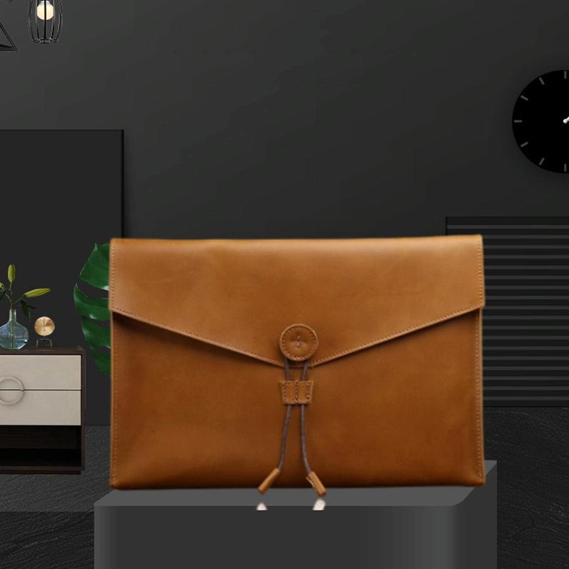 Leather Business Briefcase - Durable And Stylish-1964932345433821185