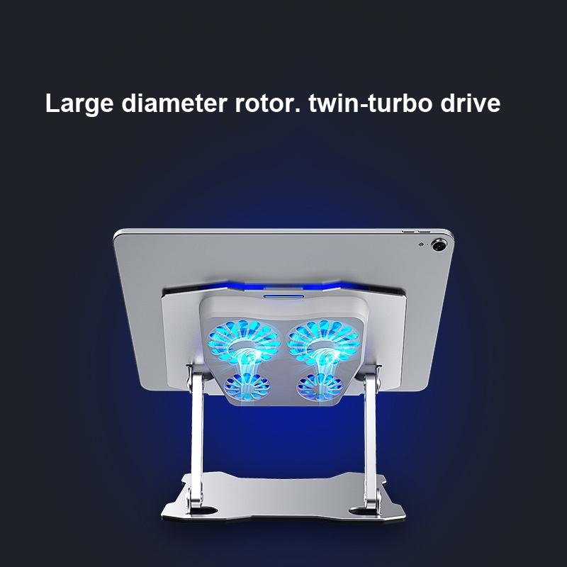 Aluminum Laptop Cooling Stand With 4 Fans-1964932361061797890