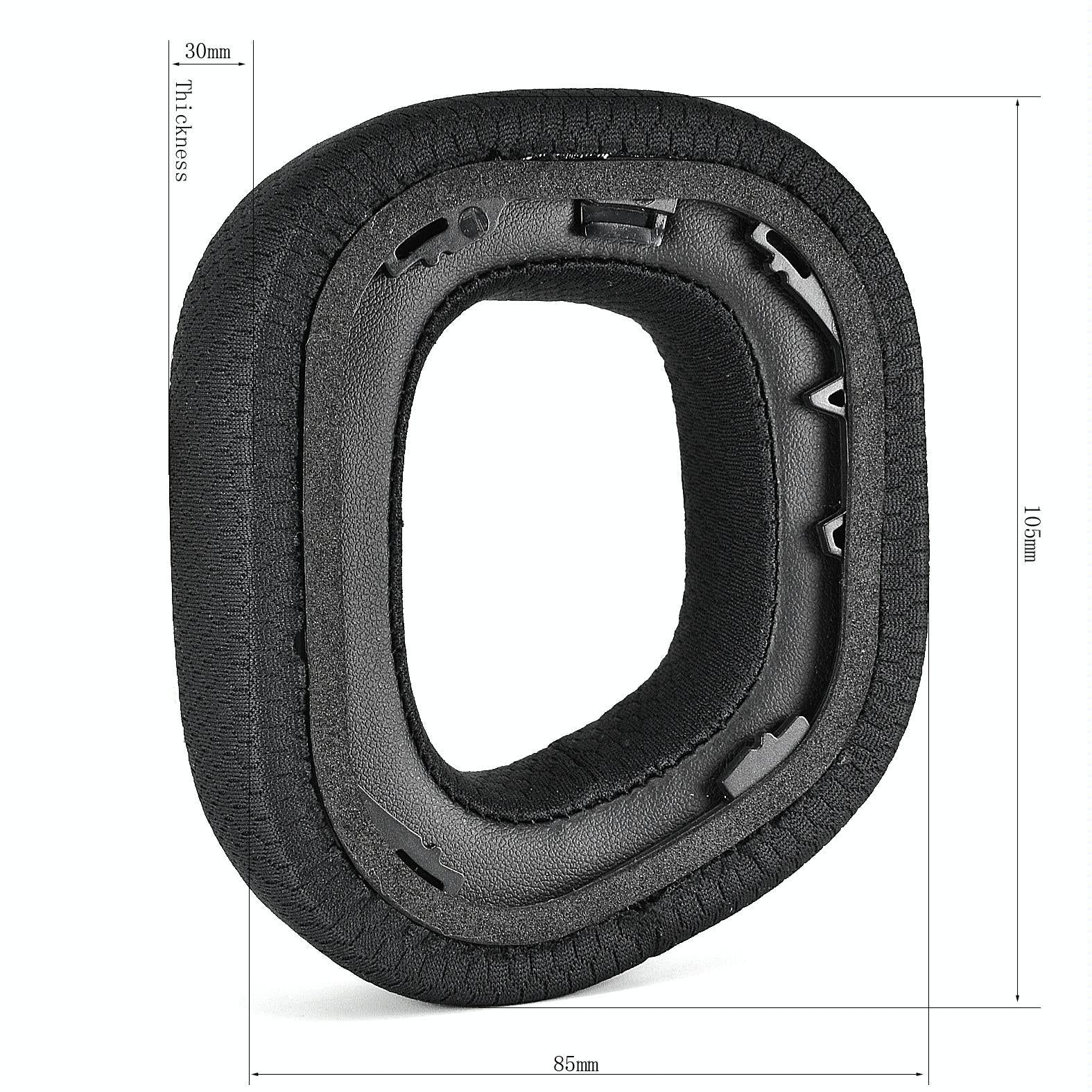 Pair Of Plush Earmuffs For Corsair Hs80 Rgb Headphones - Leather & Velvet-1915198089271054338