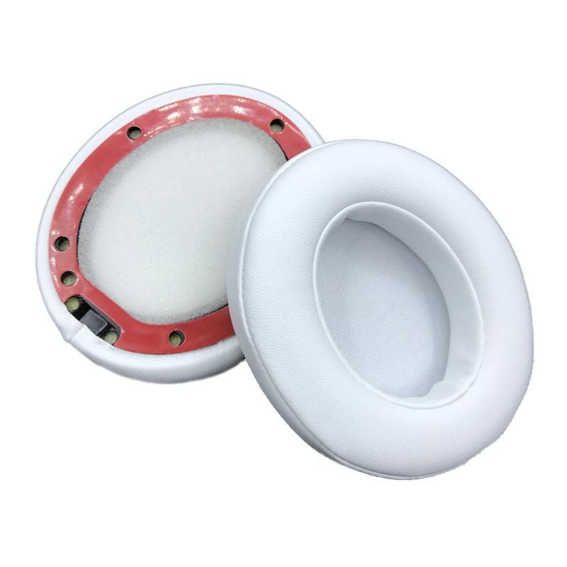 2-Pack Soft Leather Headphone Covers For Beats Studio 2 / 3 - White-1915198130593337350