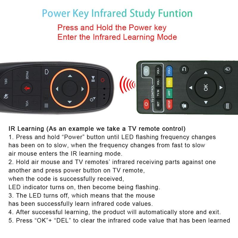 Smart Voice Remote Control - G10Spro With Learning & Backlight-1915197993011777540