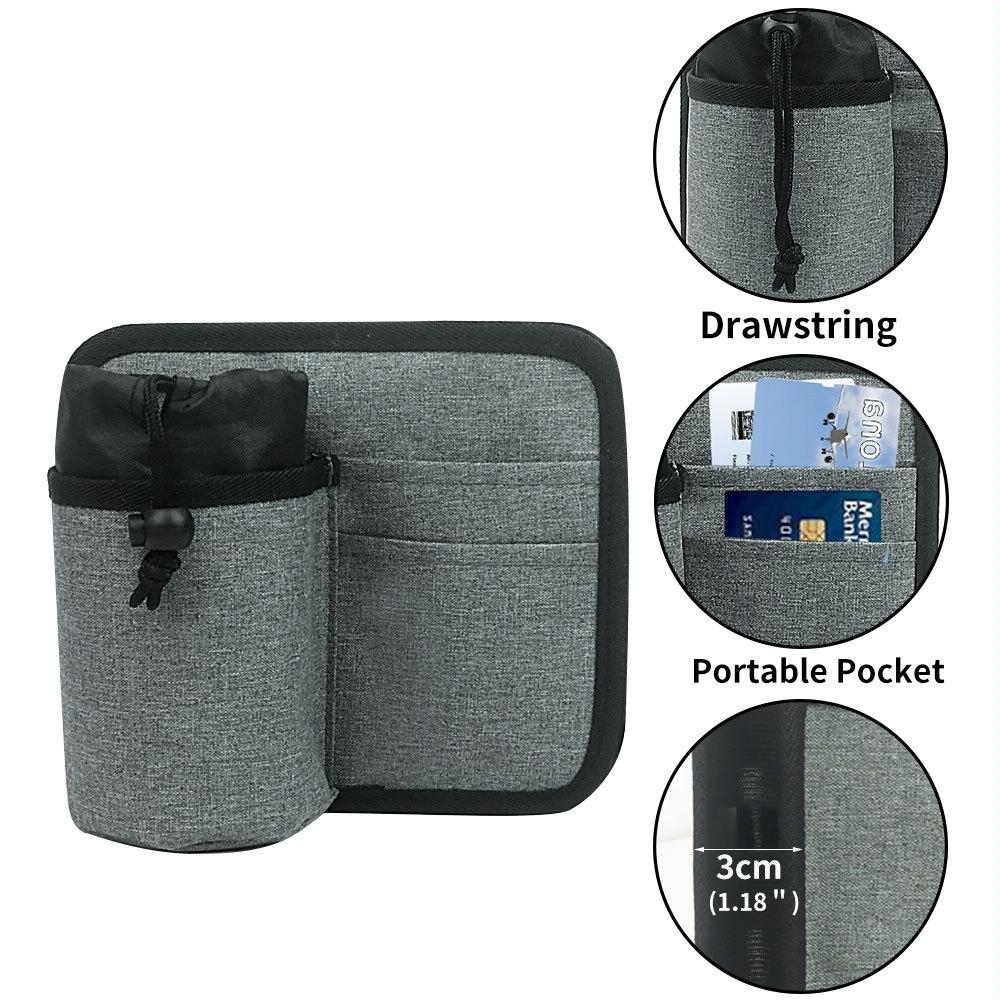 Portable Luggage Bag With Cup Holder - Gray-1915197145401659396