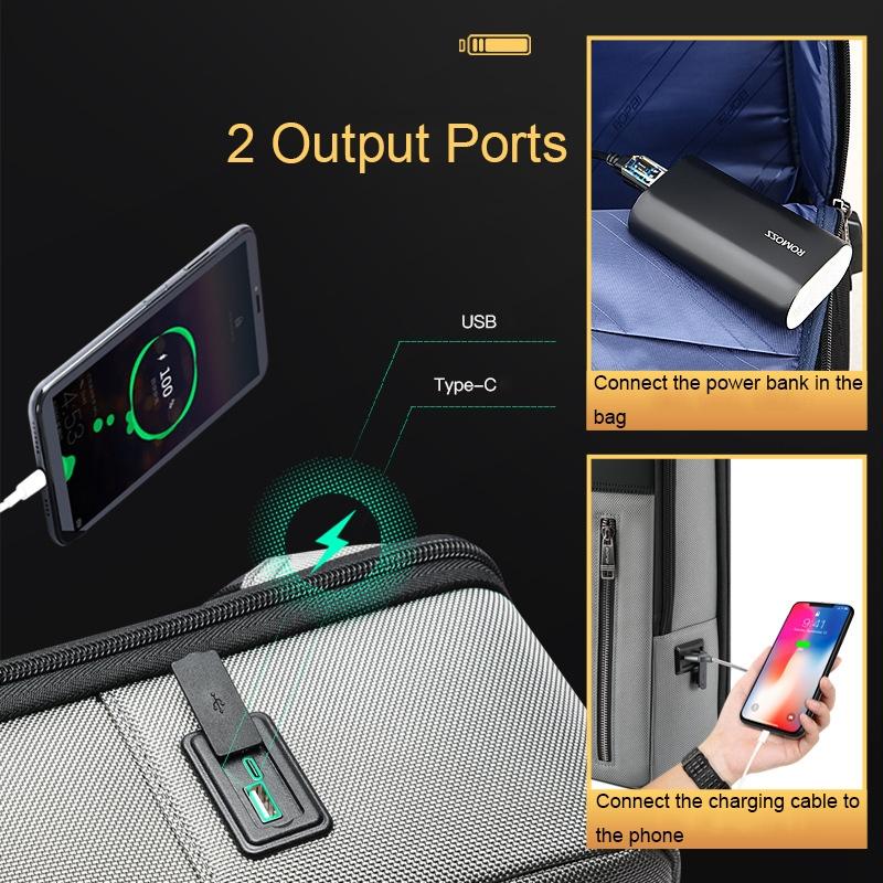 Silver Gray Multifunctional Anti-Theft Laptop Backpack With Usb Charging Hole-1915196842015068164