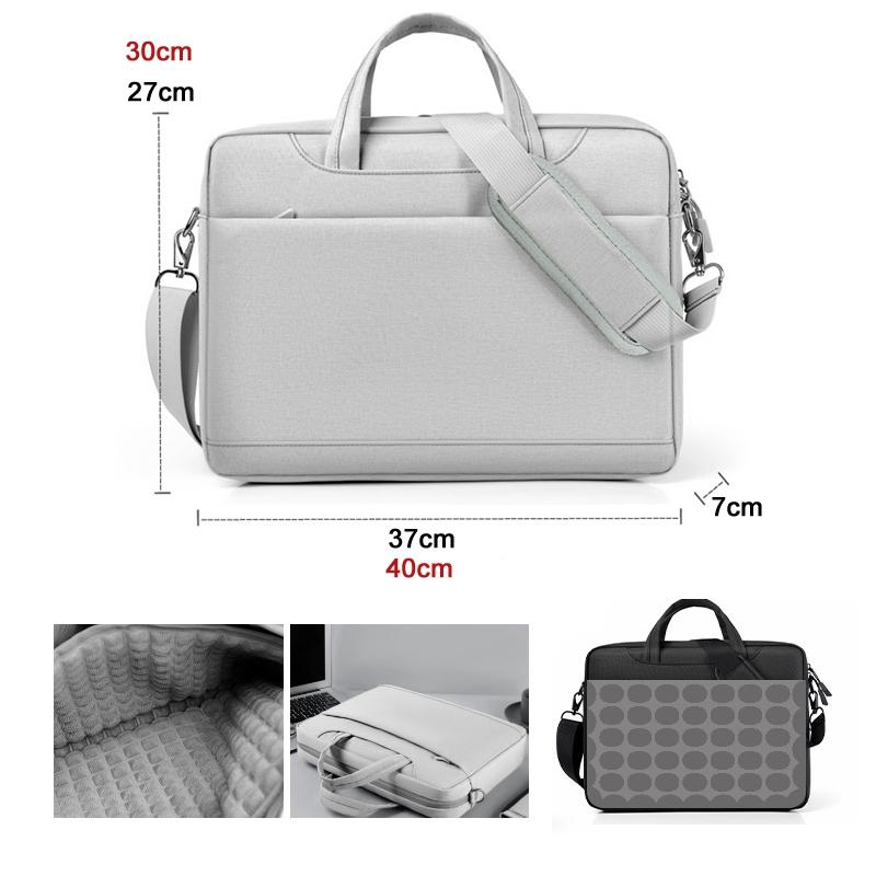 Thickened Airbag Laptop Messenger Bag - 14.1 Inches Black-1915196689413705730