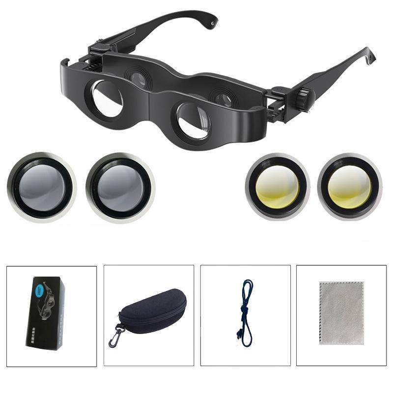 Adjustable Focus Binoculars With Glass Lenses - Grey & Yellow-1915197634730135558