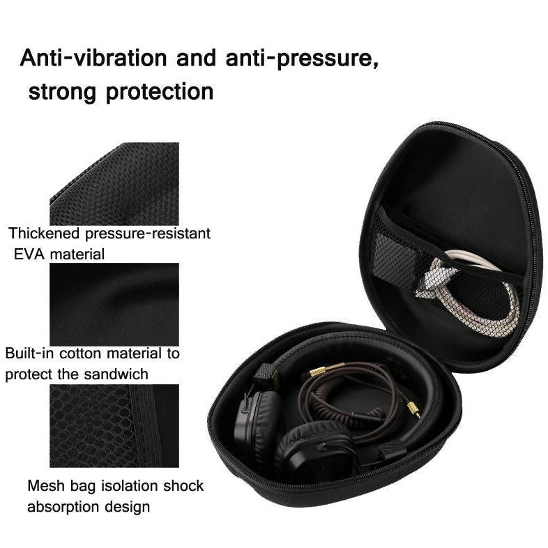 Gray Headphone Storage Bag - Universal Organizer-1915198271014440962