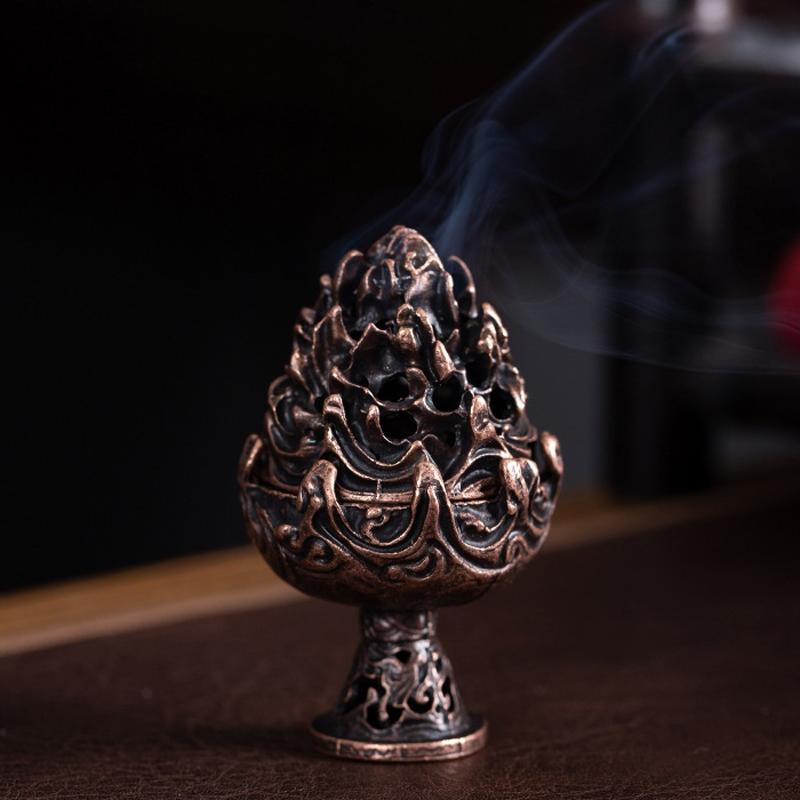 Small Vintage Copper Incense Burner - Indoor Ornament-1915197957154672640