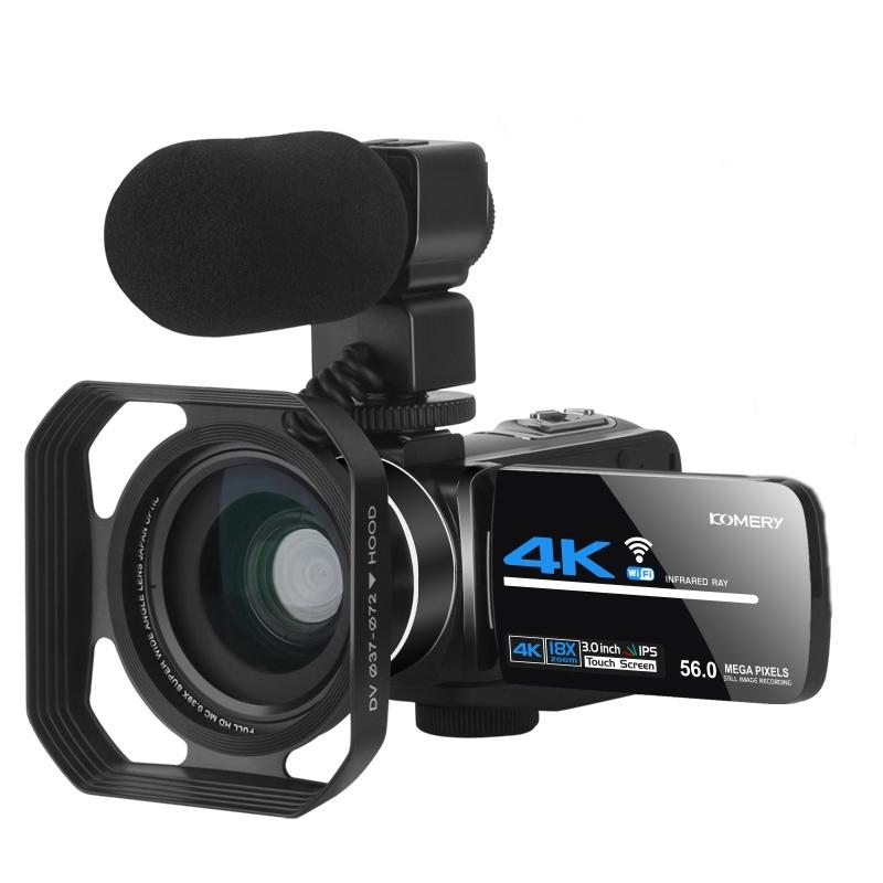 Af2 5600Px 18X Zoom 4K Digital Video Camera With Hood & Microphone & Wide-Angle Lens-1922443450951798791