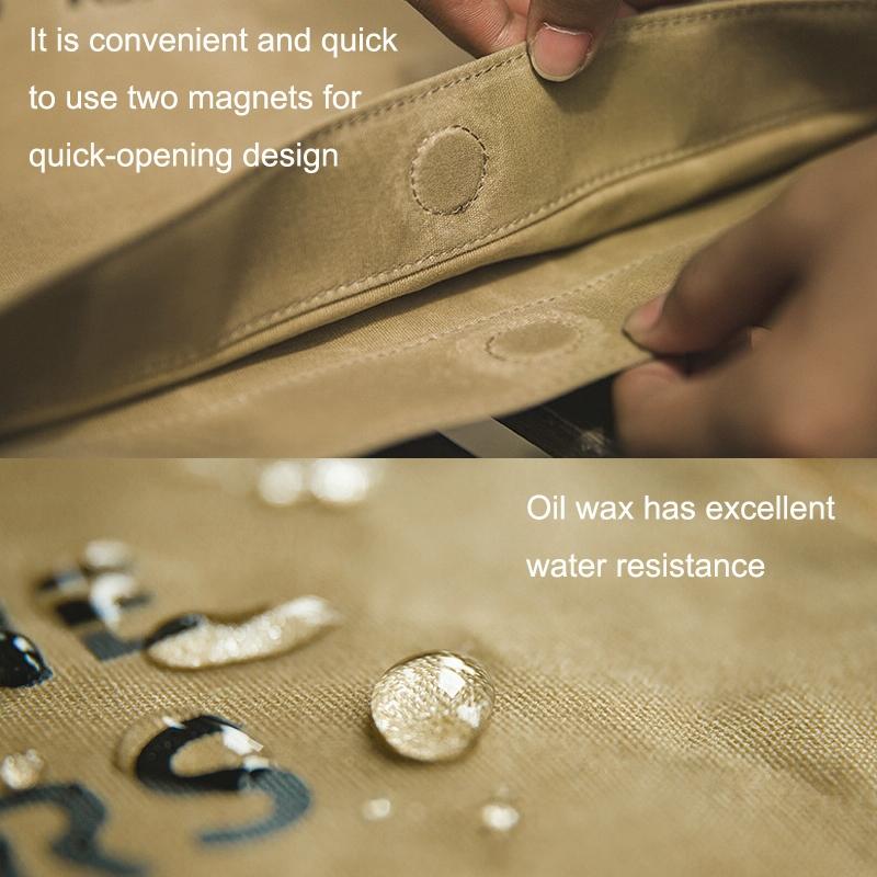 Vintage Canvas Handbag For Documents And Files - Coffee-1964932210142351364