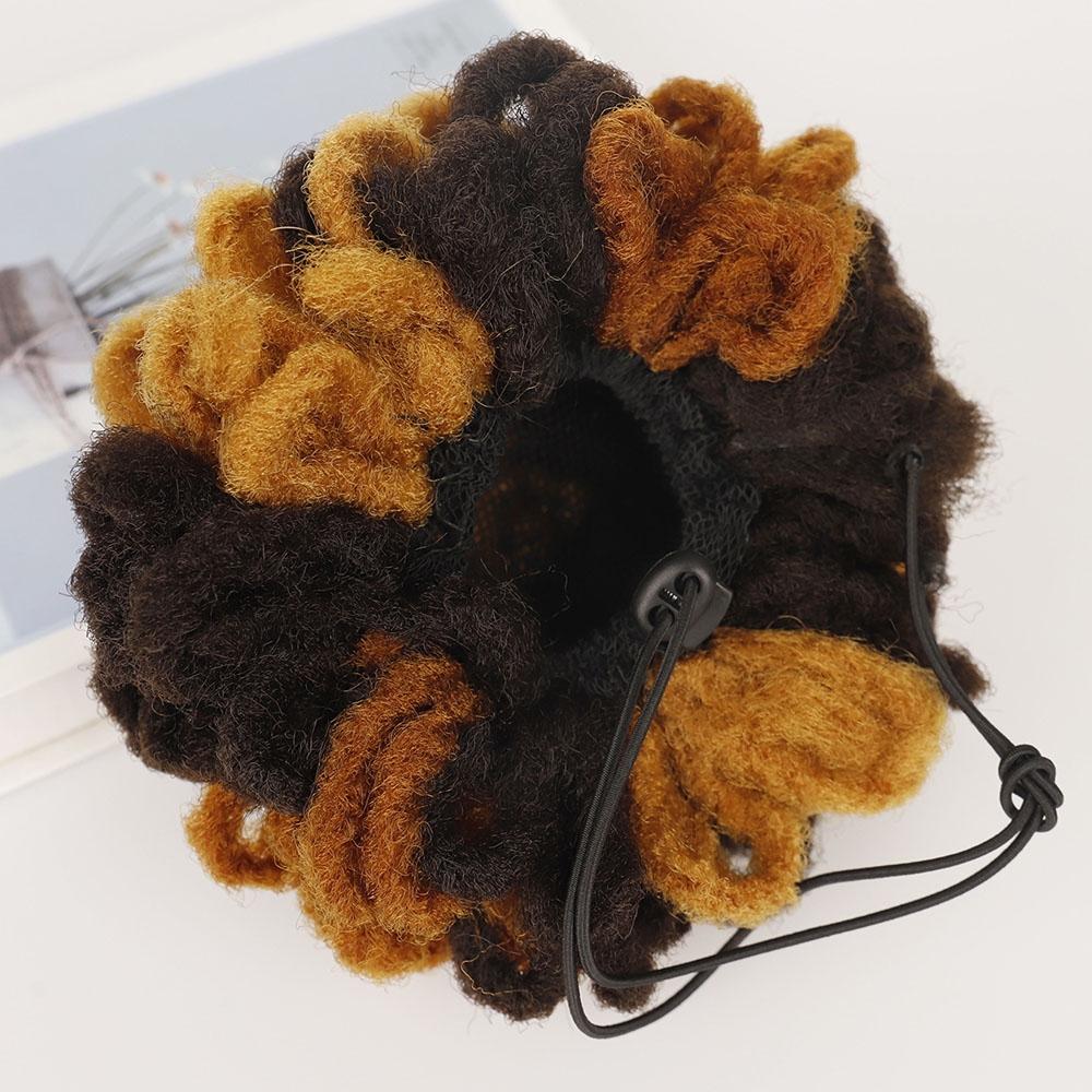 Shaggy Drawstring Dreadlock Bun - Natural Look-1915198138243747844
