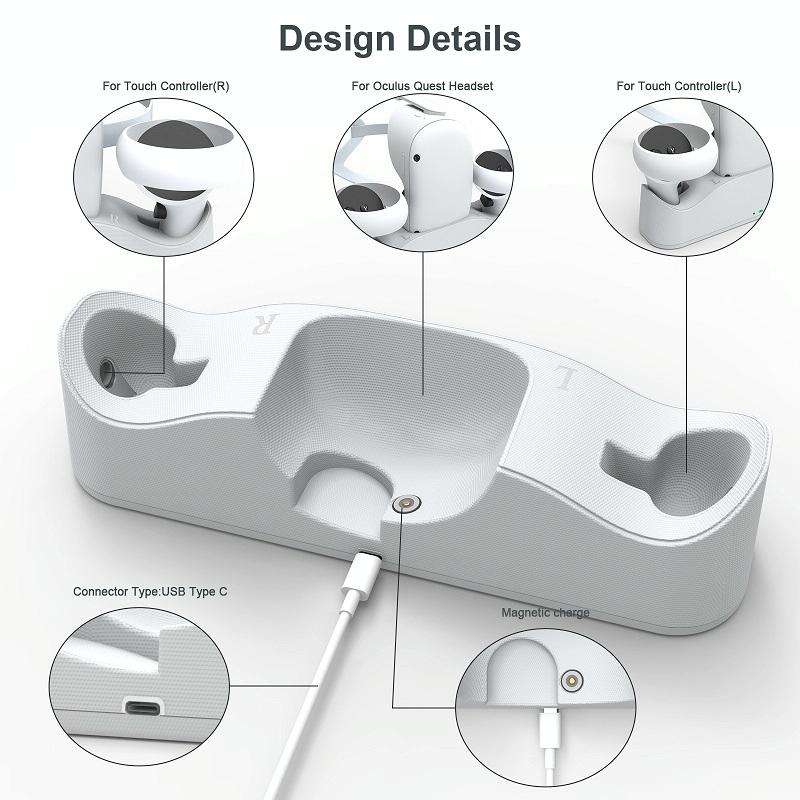 Meta Quest Magnetic Charger With Vr Grip-1922443395876392963