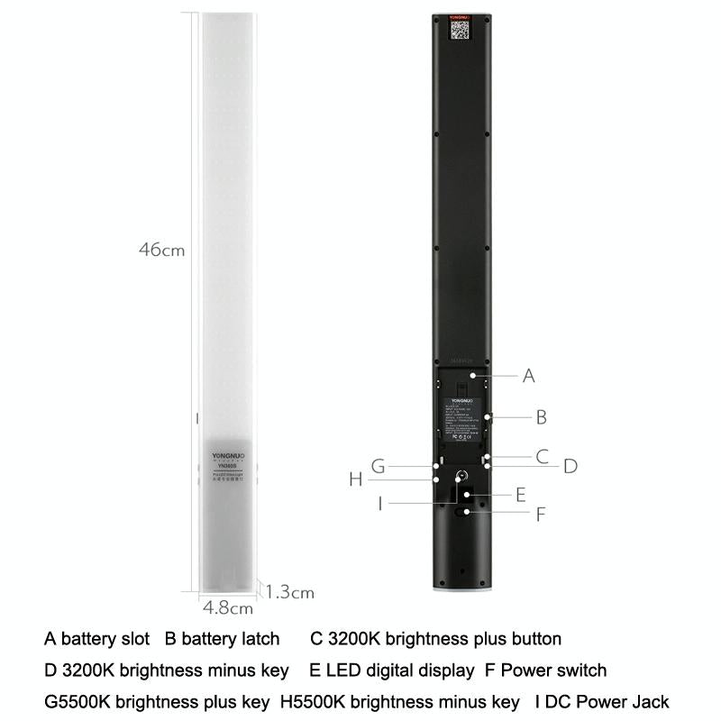 Handheld Led Fill Light Stick For Slr Cameras - Yn360S-1964932351016439810
