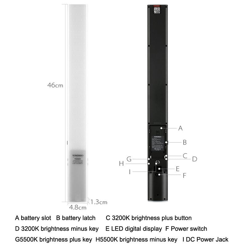 Handheld Led Fill Light Stick For Slr Cameras - Yn360S-1915198150482726914