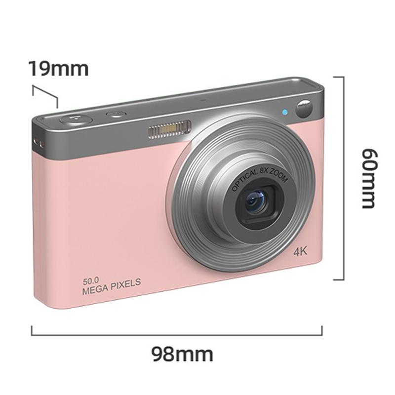 4K 8X Optical Zoom Telescopic Lens Digital Camera With Card Reader & Wiper - White-1915197796391194626