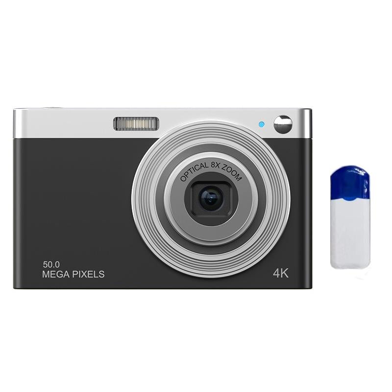 4K 8X Optical Zoom Telescopic Lens Digital Camera With Card Reader & Wiper - Black-1915197431734210560