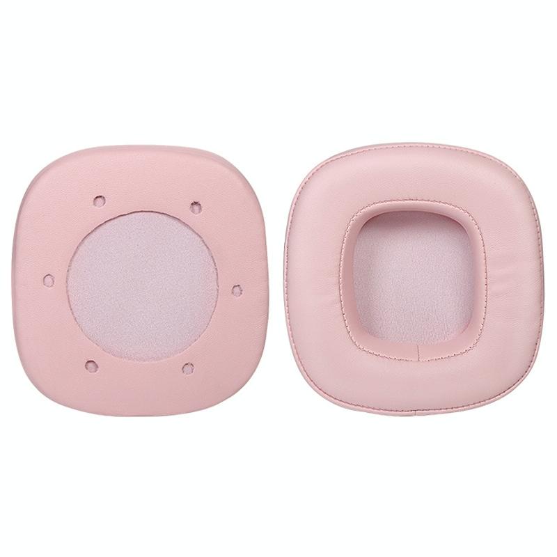 Breathable Sponge Headphone Covers - Pink Leather 1 Pair-1915197635522859008