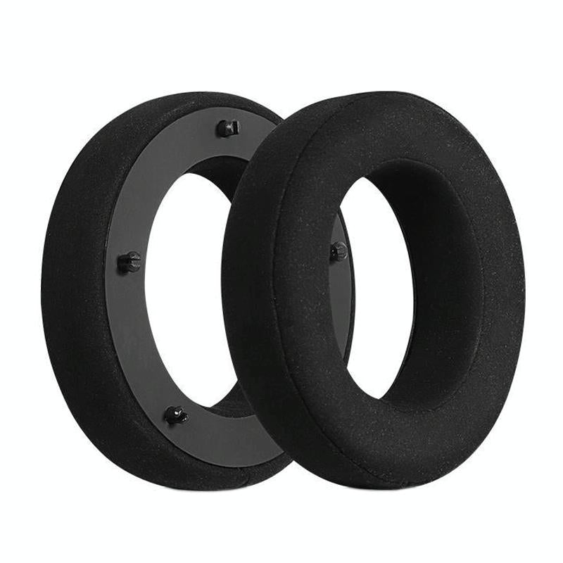 Breathable Leather Headset Cover For Focal Clear Mg Pro - Black Fiber 2 Pack-1915198271295459328
