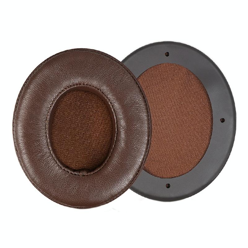 Soft And Breathable Brown Lambskin Headset Covers For Edifier W855Bt - 2 Pack-1915197808252686342
