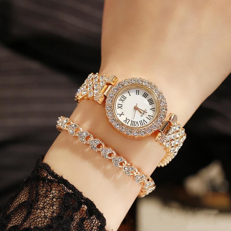 Silver Roman Diamond Women Quartz Watch-1915198113434439684